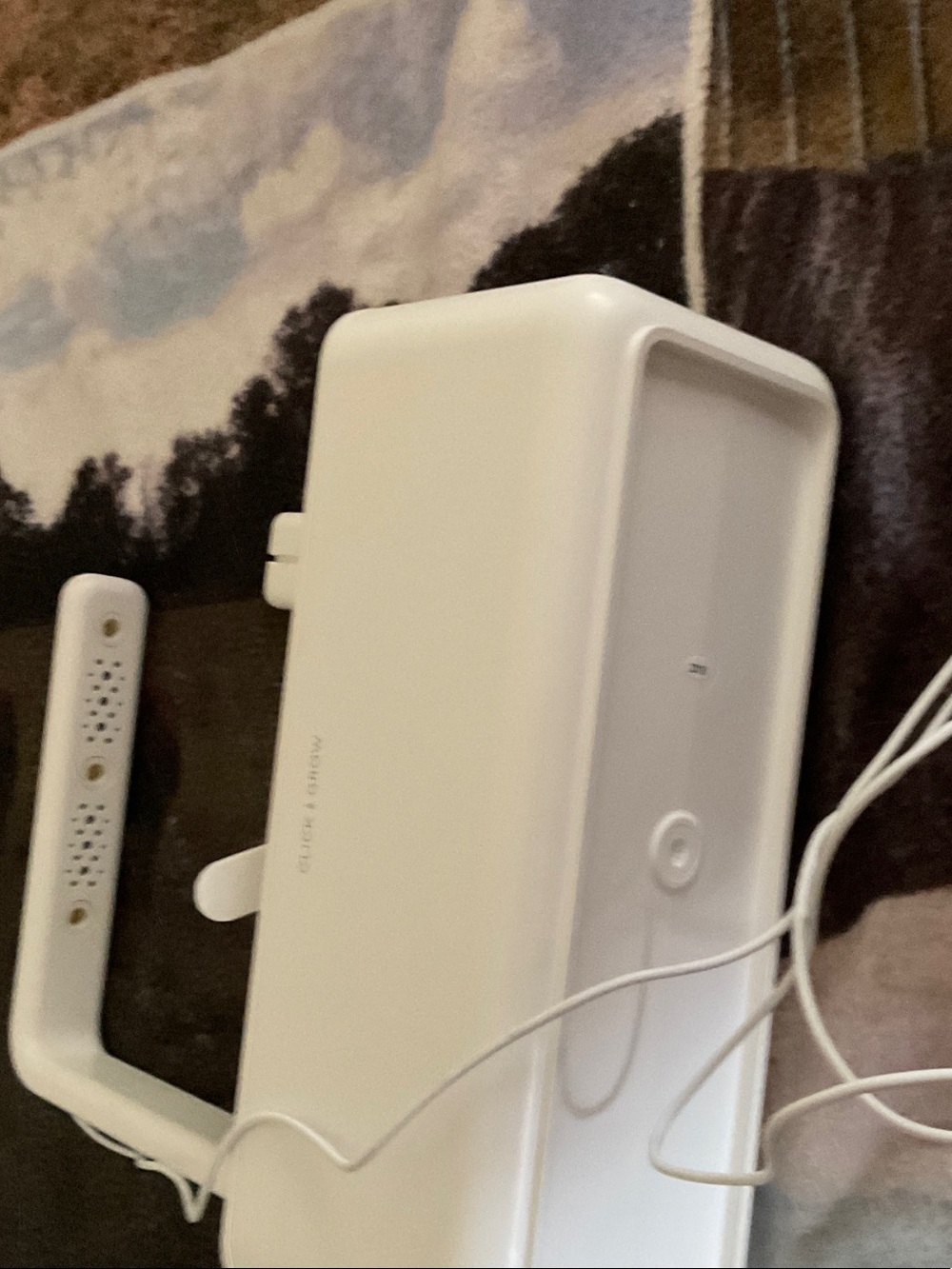 White Wall-Mount Cable Organizer with Concealed Storage